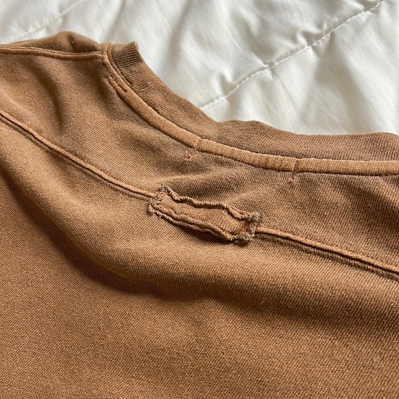 Free People cropped oversized shirt (M) - Picture 7 of 9